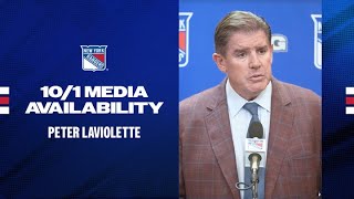 NYR vs NJD Peter Laviolette Postgame Media Availability  Oct 1 2024 [upl. by Anibor]