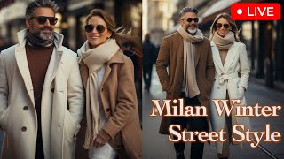 Milan Fashionistas Gear Up for Christmas Witness the Ultimate Street Style Extravaganza [upl. by Carnay]