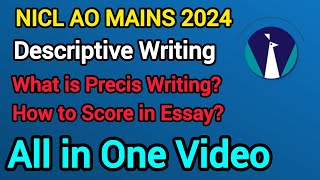 Descriptive Writing for NICL AO 2024 Mains l Tips for Essay amp Precis Writing nicl niclao [upl. by Myna]