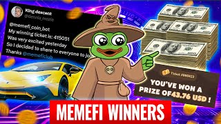 Thousands  Won by Real People on MemeFi Lambo Is Next  MemeFi [upl. by Annaeoj613]