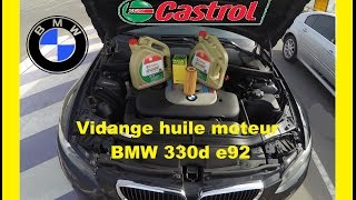 Vidange huile moteur BMW 330d e92 [upl. by Hiller]