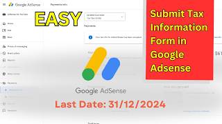 Best Way to Submit Tax Information Form in Google Adsense Expert Tips [upl. by Gris10]