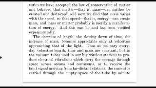 1b Charles Steinmetz FOUR LECTURES on Relativity and space Chapter 1 b 1923 [upl. by Evod]