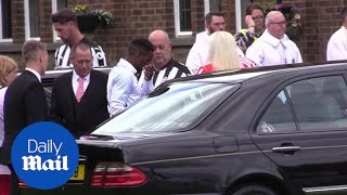 Bradley Lowerys coffin leaves St Josephs church  Daily Mail [upl. by Rayshell]