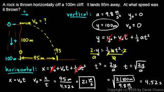 Physics 354a  Projectile Practice Problem 1 [upl. by Hirschfeld920]