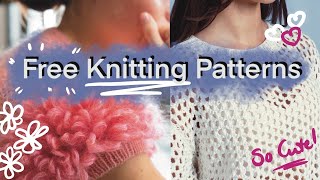 8 FREE KNITTING PATTERNS  With Ravelrybundle link [upl. by Samanthia]