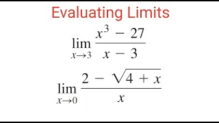 EVALUATING LIMITS Using Difference Of Cubes Factoring amp Conjugate Method [upl. by Shama]