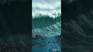 Scary tsunami scene 95 tsunami scene waves city sea shorts shortvideo speed تسونامي 海啸 [upl. by Oreves]