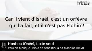 Hoshea Osée livre complet texte seul  Lecture de la bible BYM [upl. by Annoyk]