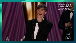 Cillian Murphy Wins Best Actor for Oppenheimer  96th Oscars 2024 [upl. by Brok]