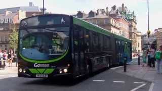 Newcastle bendy bus route X40 Wright Solar Fusion [upl. by Senior730]