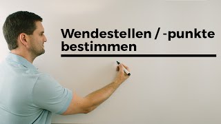 WendestellenWendepunkte bestimmen Teil 1  Mathe by Daniel Jung [upl. by Yonah]