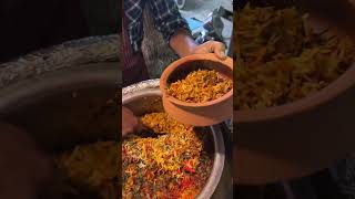 Hyderabadi chicken biriyani 🥪  food foodie streetfood indianfood indianstreetfood biriyani [upl. by Ahseinaj395]