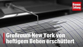 Großraum New York von heftigem Beben erschüttert  kronetv NEWS [upl. by Herculie287]