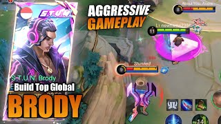 Brody Aggressive GamePlay Brody Best Build 2024 And Emblem  BEST BUILD BRODY 2024  mlbb [upl. by Porush885]