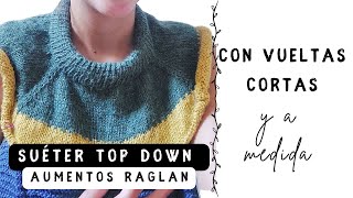 Suéter Top Down en AGUJAS CIRCULARES Parte 1 [upl. by Aran]