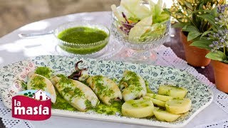 Receta de Chipirones a la plancha en salsa verde [upl. by Anaiad]