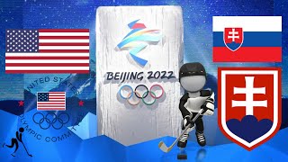 USA vs Slovakia  Men’s Olympic Ice Hockey 🔴Live Beijing 2022  Quarterfinals [upl. by Cuda]