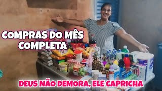 COMPRAS DO MÊS VALOR TOTAL 🛒 MÃE SOLO COM 4 CRIANÇAS  VIVENDO O EXTRAORDINÁRIO DE DEUS [upl. by Attelrahs]