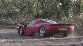 Ferrari Enzo in motion  Ferrari Enzo Drifting [upl. by Analihp]