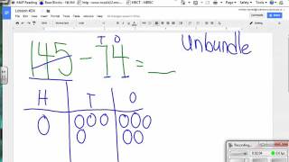 Sutraction by Unbundling  Eureka Math [upl. by Anirtap600]