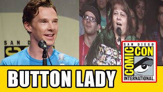 BENEDICT CUMBERBATCH Says quotButton Ladyquot In Smaug Voice  Hobbit 3 Comic Con Panel [upl. by Fernanda]