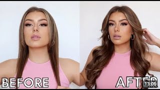 HOW I APPLY CLIP IN HAIR EXTENSIONS GOO GOO HAIR EXTENSIONS REVIEW [upl. by Zared3]