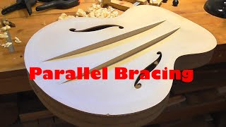 MAKING AN ARCHTOP GUITAR PARALLEL BRACINGmichaelbreyguitarsfinest1994 [upl. by Fassold660]