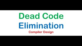 Dead code Elimination with Example in Compiler Design Bangla [upl. by Atekram]