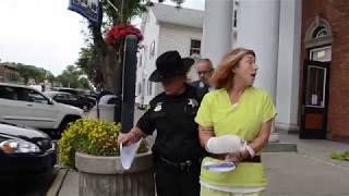 Geneseo Manhunt Sandra Brown exits felony hearing July 24 2018 [upl. by Aihsenod367]