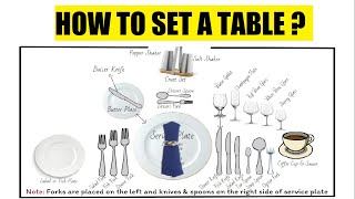 Table setting Basic rules amp guidelinestable setup for restaurantfampb servicetraining video [upl. by Akehsat554]