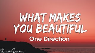 One Direction  What Makes You Beautiful Lyrics [upl. by Rebane]