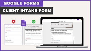 Create a professional and customized Client Intake Form with Google Forms and Canva [upl. by Wilhelm]