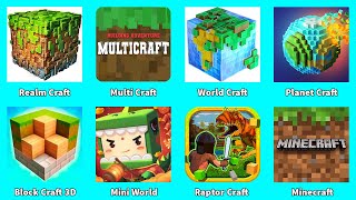 MinecraftMulti CraftRealm CraftWorld CraftPlanet CraftBlock Craft 3DMini WorldRaptor Craft [upl. by Rehtse]