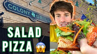 Famous Colony Grill Salad Pizza Review [upl. by Ilehs]