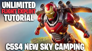 FORTNITE  UNLIMITED FLIGHT TUTORIAL  NEW C5S4 SKY CAMPING EXPLOIT  HOW TO FLY FOREVER [upl. by Cedric]