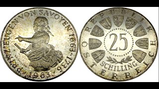 Die 25 Schilling Silbermünzen Österreichs [upl. by Etnoled801]