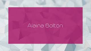 Alaina Bolton  appearance [upl. by Lexine]