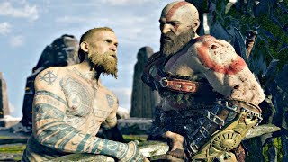 God of War 4  Baldur Son of Odin Boss Fight God of War 2018 PS4 Pro [upl. by Ecidnarb]