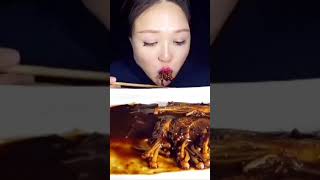 ASMR MUKBANG 짜장팽이버섯 먹방 enoki mushroom [upl. by Rehpotsirk346]