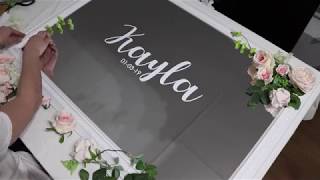 Behind the Scenes I Floral Mirror Sign in Frame [upl. by Han]