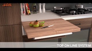 TOP ON LINE Pullout worktop  Assembling instructions ENG [upl. by Abra]