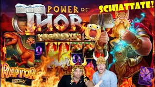 🤑SCHIATTATE‼️💣💥 RAPTOR🦖 amp POWER OF THOR MEGAWAYS⚡🔨 IMPERDIBILE‼️⚡ SLOT ONLINE🎰 BIG WIN💸 [upl. by Bidget]