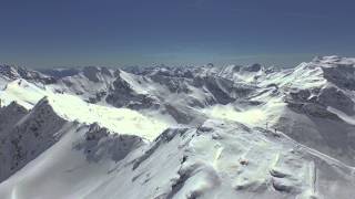 Sportgastein Nordabfahrt Bergstation und Kreuzkogel  stock footage [upl. by Eachelle]