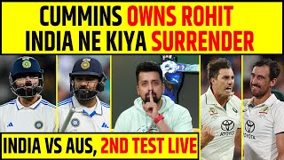 🔴INDIA VS AUSTRALIA DAY 2 STUMPS ROHIT SHARMA GONE TEAM INDIA NE DAALE HATHIYAAR [upl. by Artinahs]