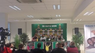 Pressekonferenz 28112014 vor Rapid vs Wr Neustadt [upl. by Alyakem]