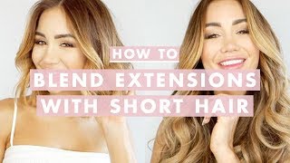 How To Clip In and Blend Hair Extensions With Short Hair  Luxy Hair [upl. by Anna]