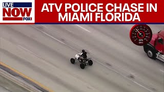 Wild police chase of ATV in Miami  LiveNOW from FOX [upl. by Eilah233]