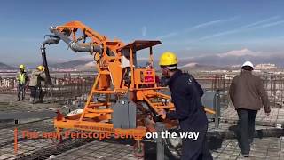 Hydraulic Placing Boom  Concrete Pumping  Spider Placing Boom  Atabey Periscope Hydraulic Placer [upl. by Ayotnom]