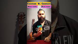 Content Vs Content Confusing Words Homographs english shorts homographs fluentvibeswithkaran [upl. by Arahset436]